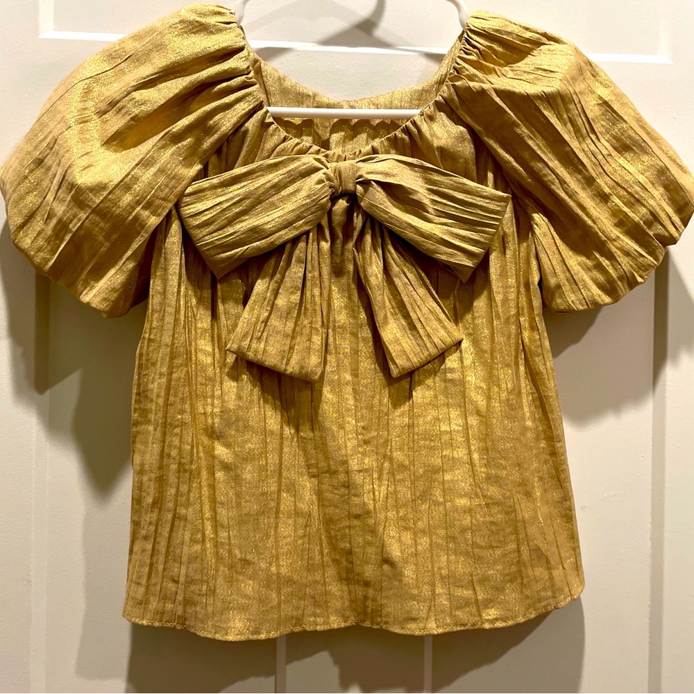 Girls size 10 Zara, gold holiday top. Great condition, never worn.